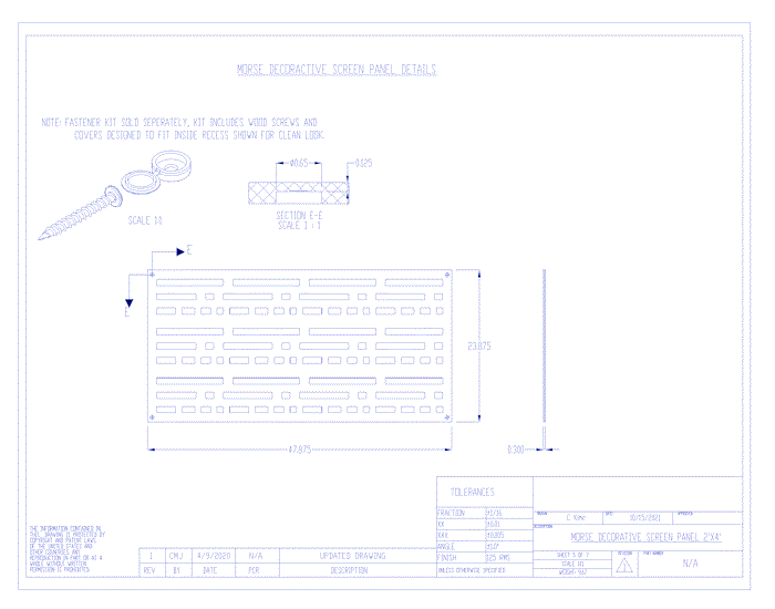 Decorative Screen Panel: Morse Details