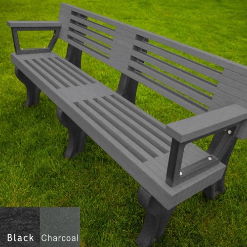CAD Drawings Polly Products Elite 6' Backed Bench with arms (ASM-EB6BA)