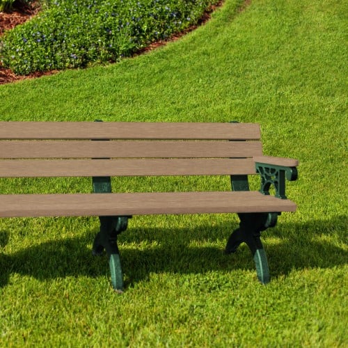 CAD Drawings Polly Products Monarque 8' Backed Bench with arms (ASM-MB8BA)