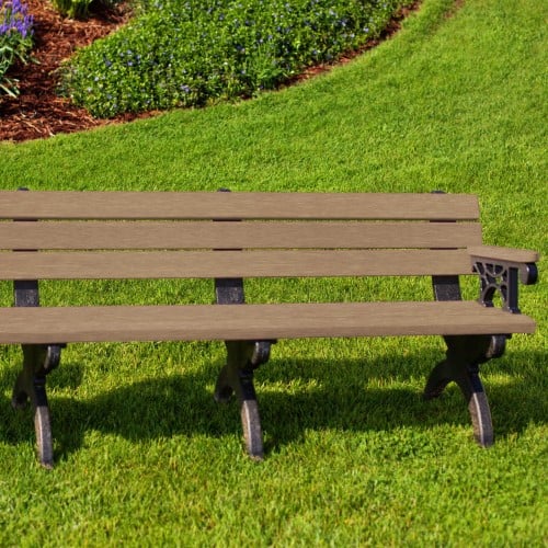 CAD Drawings Polly Products Monarque 8' Backed Bench with arms (ASM-MB8BA)