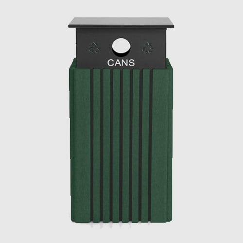CAD Drawings Polly Products 40 Gallon Recycle Receptacle w/ Can RainCap (ASM-R40C-CA)