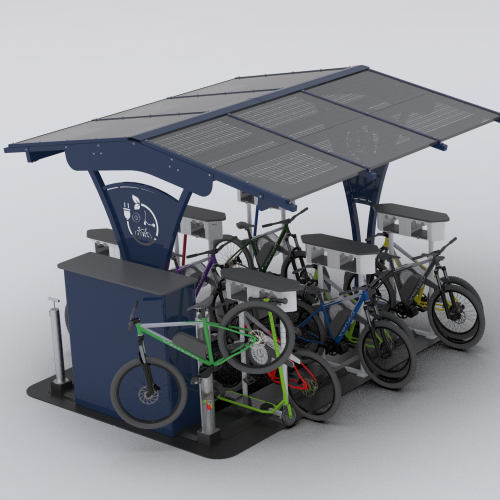 CAD Drawings BIM Models EnerFusion Inc. Ara e-Bike & e-Scooter Charging Station (ARA-EB1)