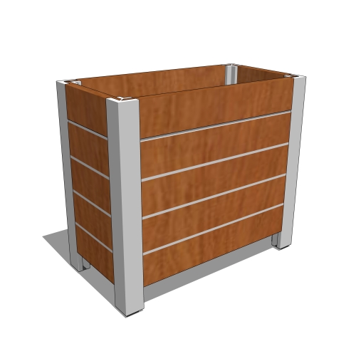 CAD Drawings BIM Models DeepStream Designs Mariner Planters: Wood or Recycled Plastic Lumber