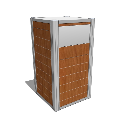 CAD Drawings BIM Models DeepStream Designs OPUS Recycling and Trash Bins