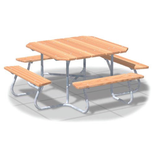 View SQT Series: Portable Square Tables w/ Lumber Top & Seats ( AI-1496 )