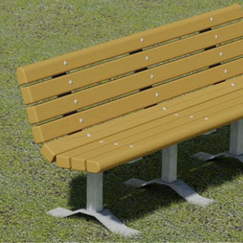 View PWRB Series: Portable or Surface Mount Contour Bench w/ Recycled Plastic Timbers 