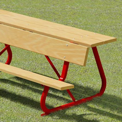 View Athletic Series: Team Bench w/ Lumber Seat, Back & Deck (B302)