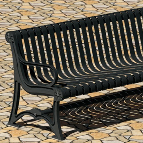 View Oak Knoll Series: Surface Mount Contour Bench w/ Steel Strap Seat