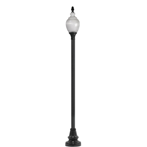 CAD Drawings Brandon Industries AA with GF1: Acrylic Acorn Globe with GF-1 Globe Finial. H: 32" W:14"
