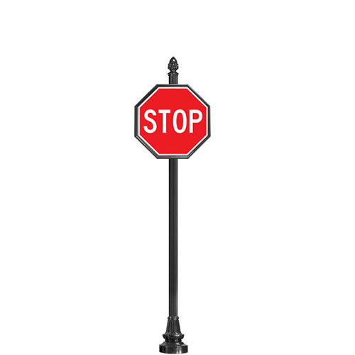 CAD Drawings Brandon Industries Complete Stop Sign with SB-94 Base