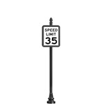 View Complete 24" x 30" Speed Limit Sign with SB-94 Base