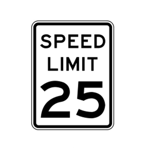 View Complete 18" x 24" Speed Limit Sign with SB-94 Base