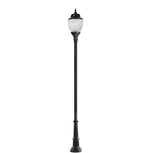 CAD Drawings Brandon Industries CL Series: Lamppost base with OD fluted pole