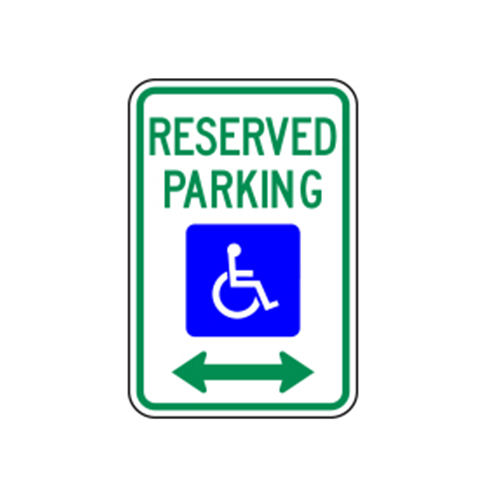 CAD Drawings Brandon Industries Complete 12" x 18" Reserved Parking Sign with SB-94 Base