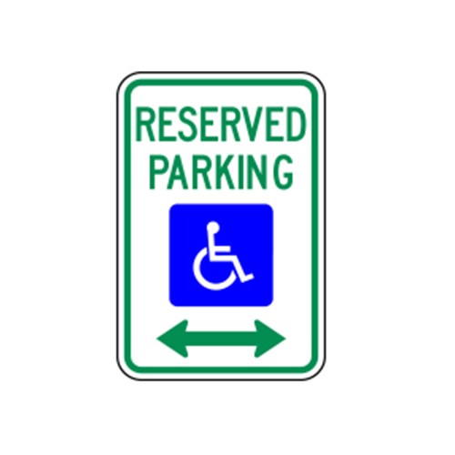 View Complete 12" x 18" Reserved Parking Sign with SB-94 Base
