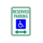 View Complete 12" x 18" Reserved Parking Sign with SB-94 Base