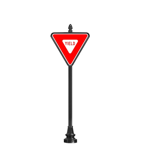 CAD Drawings Brandon Industries Complete 36" Yield Sign with SB-94 Base