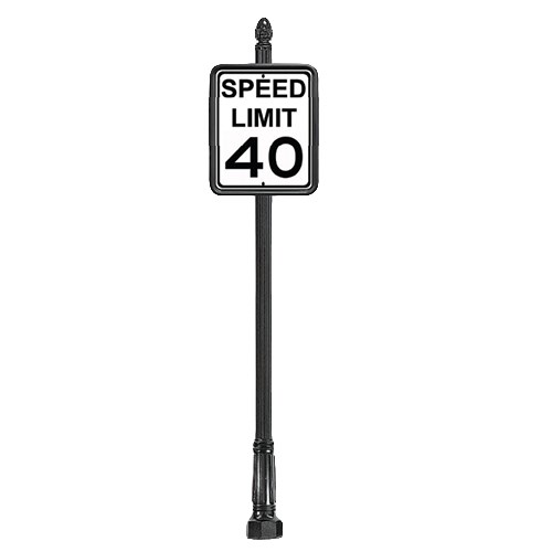 View Complete 24" x 30" Speed Limit Sign with SB-64 Base