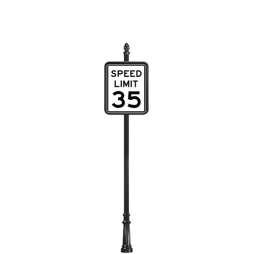 View Complete 18" x 24" Speed Limit Sign with SB-64 Base