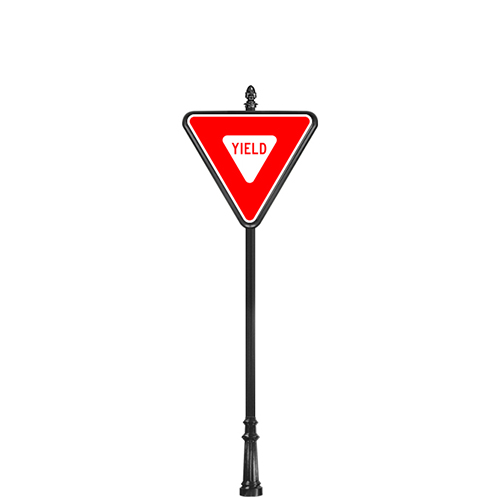 CAD Drawings Brandon Industries Complete 36" Yield Sign with SB-64 Base