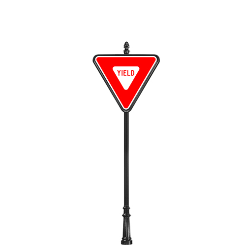 CAD Drawings Brandon Industries Complete 36" Yield Sign with SB-33 Base