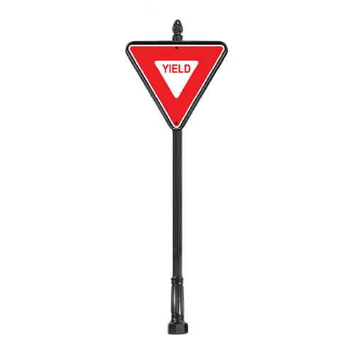 CAD Drawings Brandon Industries Complete 36" Yield Sign with 2PC4 Base