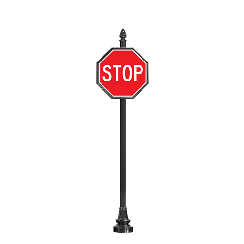 CAD Drawings Brandon Industries Complete Stop Sign with SB-93 Base