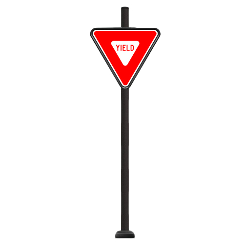 CAD Drawings Brandon Industries Complete 36" Yield Sign with SBQ-14 Base
