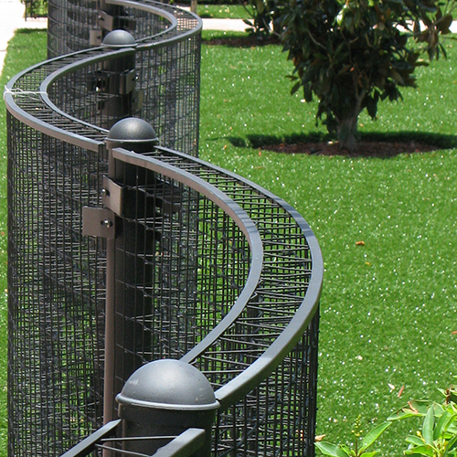 CAD Drawings BIM Models Greenscreen Freestanding Trellis Fence - Curved