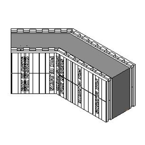 CAD Drawings BIM Models Fox Blocks 45-Degree Angle Block