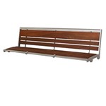 View Surface Bench With Tropical Wood Slats