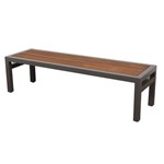 View Skyline Picnic Bench With Tropical Wood Slats