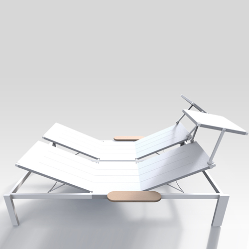 CAD Drawings BIM Models emuamericas, llc. Shine Daybed Lounge Chaise