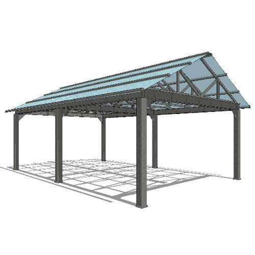View Urban Racks Shelter: UBSS Simple, Aluminum -  ( UBS-Simple - 35 )