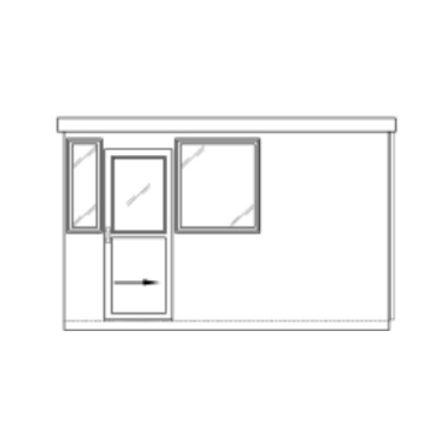 CAD Drawings Par-Kut International, Inc Standard 5' 4" X 12' Booth With Restroom