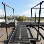 View 24" Wide Metalwalk®, 2 Sided Handrail, S-5™ Clamp