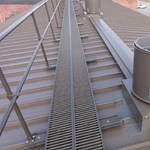 View 24" Wide Metalwalk®, 1 Sided Handrail, S-5™ Clamp