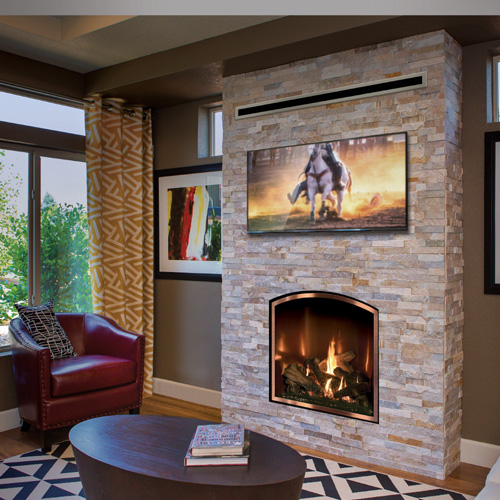CAD Drawings BIM Models Mendota Hearth Products Gas Fireplaces: Model FV41 Arch FullView