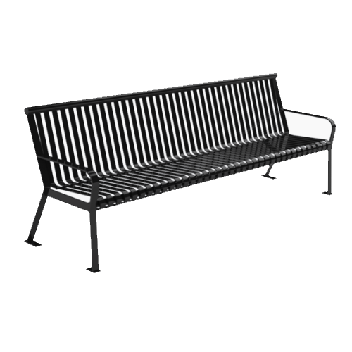 View Steel Strap Bench With Back: Model 3107-06-08