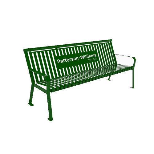 CAD Drawings PW Athletic Steel Strap Bench With Back: Model 3108-06-08