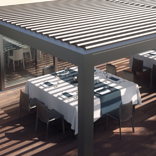 CAD Drawings Sunair Awnings & Solar Screens Pergola® Adjustable Motorized Louvered Structures for Residences, Restaurants & Hotels 