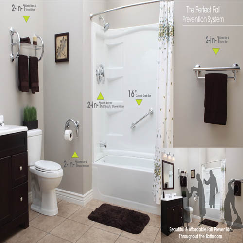 CAD Drawings BIM Models Grabcessories By LiveWell Home Safety Grab Bars With Towel Shelf