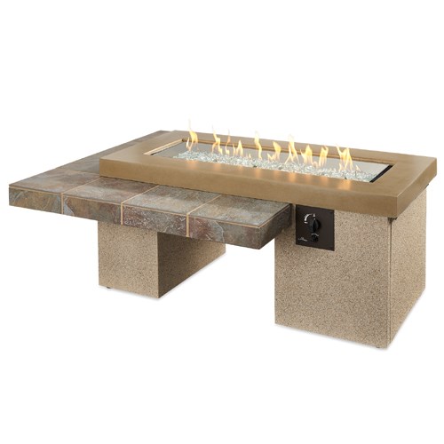 View Brown Uptown Linear Gas Fire Pit Table