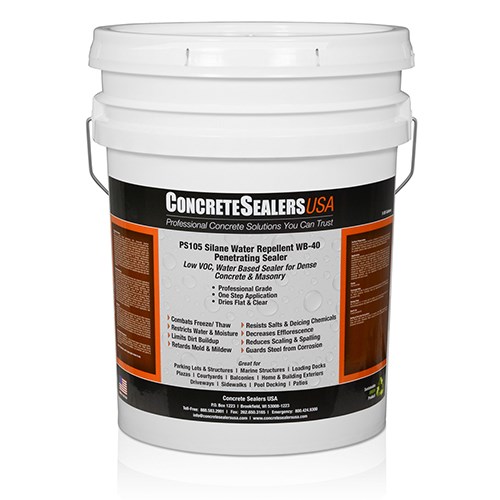 View PS105 Silane Water Repellent WB-40 Penetrating Sealer (5 gal.) - Concrete Sealers USA