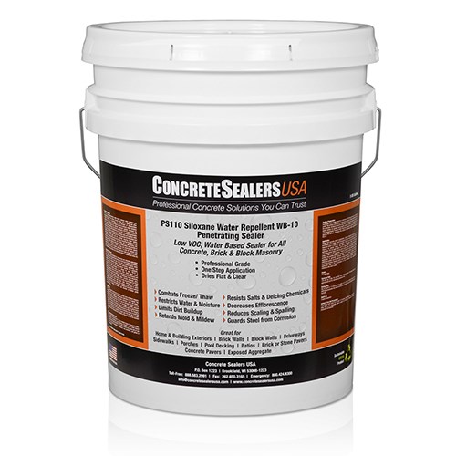 View PS110 Siloxane Water Repellent WB Penetrating Sealer (5 gal.) - Concrete Sealers USA