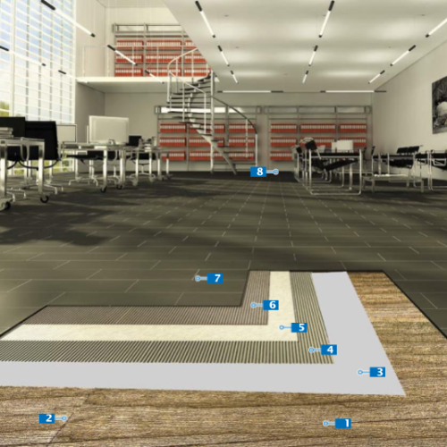 CAD Drawings BIM Models Polysols Laying on Wooden Planks
