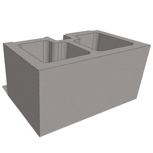 CAD Drawings BIM Models Comfort Block by Genest Concrete CB-16 Corner Unit