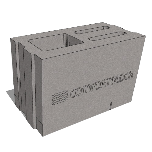 CAD Drawings BIM Models Comfort Block by Genest Concrete CB-6 Stretcher Unit