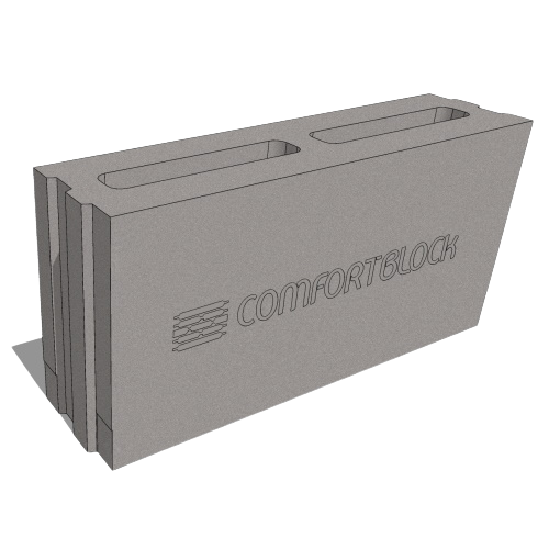 CAD Drawings BIM Models Comfort Block by Genest Concrete CB-4 Stretcher Unit