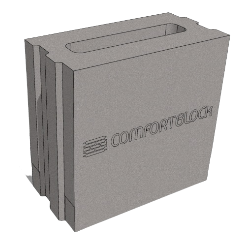 CAD Drawings BIM Models Comfort Block by Genest Concrete CB-4 Half Unit